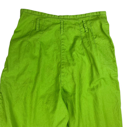 Vintage Green Balloon Leg Trousers 8 10 12