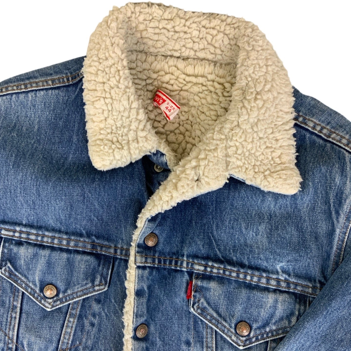 Vintage 90s Levi's Sherpa Denim Jacket M L
