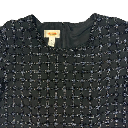 80 Black Beaded Short Sleeve Blouse 14