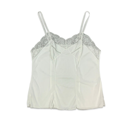 Vintage White Sheer Babydoll Top with Lace Detail 12