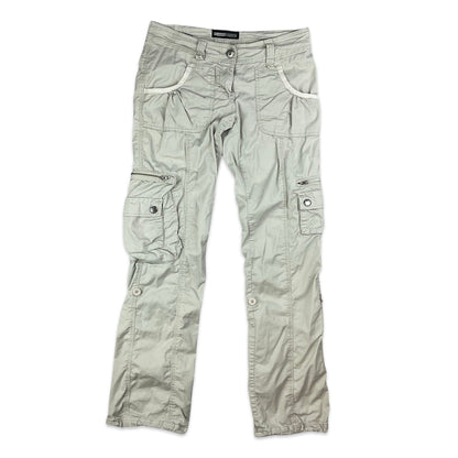 Y2K Beige Low Rise Cargo Trousers 10