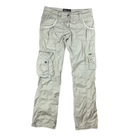 Y2K Beige Low Rise Cargo Trousers 10
