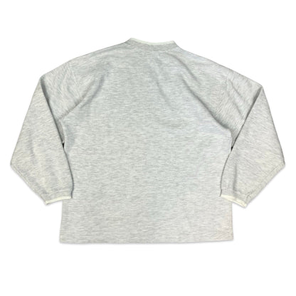 Vintage 90s Fruit of the Loom Grey V-neck Sweatshirt XXL