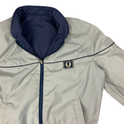 Vintage Fred Perry Navy / Grey Reversible Bomber Jacket M