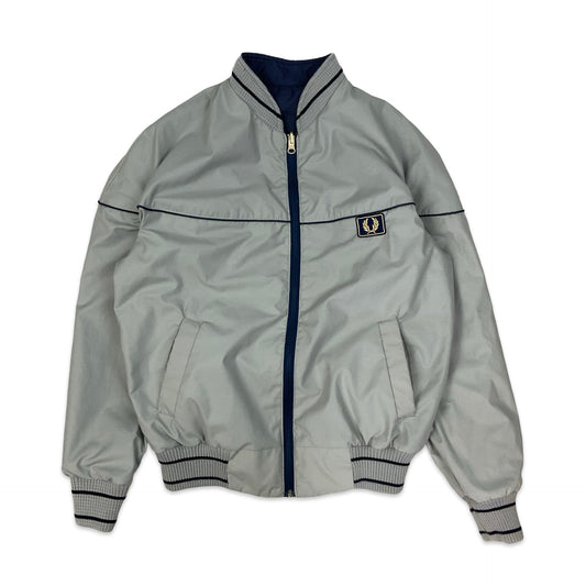 Vintage Fred Perry Navy / Grey Reversible Bomber Jacket M