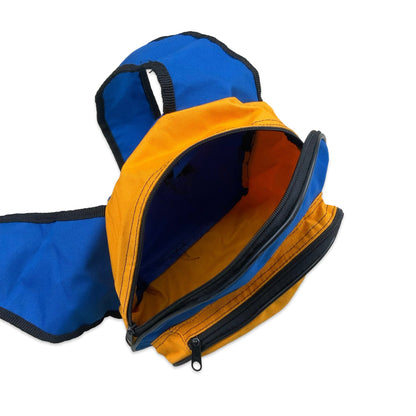 90s Blue & Yellow Eastpak Crossbody Sling Backpack