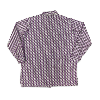 Vintage 70s Purple Abstract Print Shirt XL