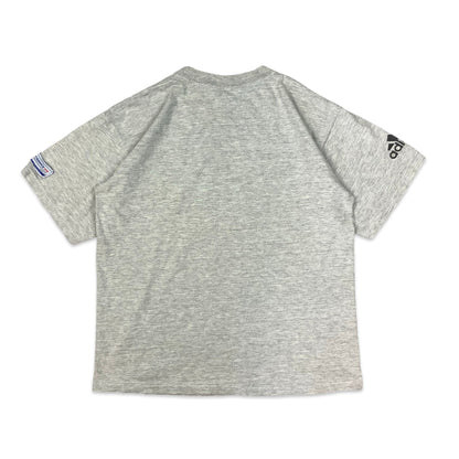 Vintage 90s Adidas 1998 French World Cup Grey Graphic Tee M