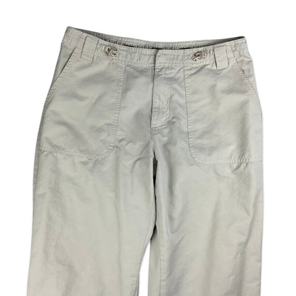 90s Beige Petite Leg Cargo Trousers 12 14