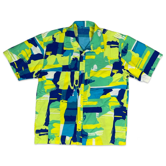 Vintage Bright Abstract Print Shirt M