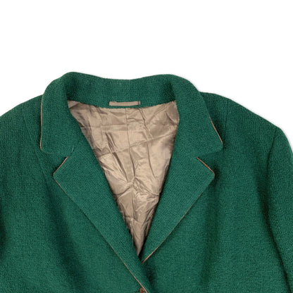 Vintage 80s Green Bouclé Blazer 18 20