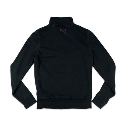 Black Puma Black Zip-up Sweater Track jacket UK 8 10
