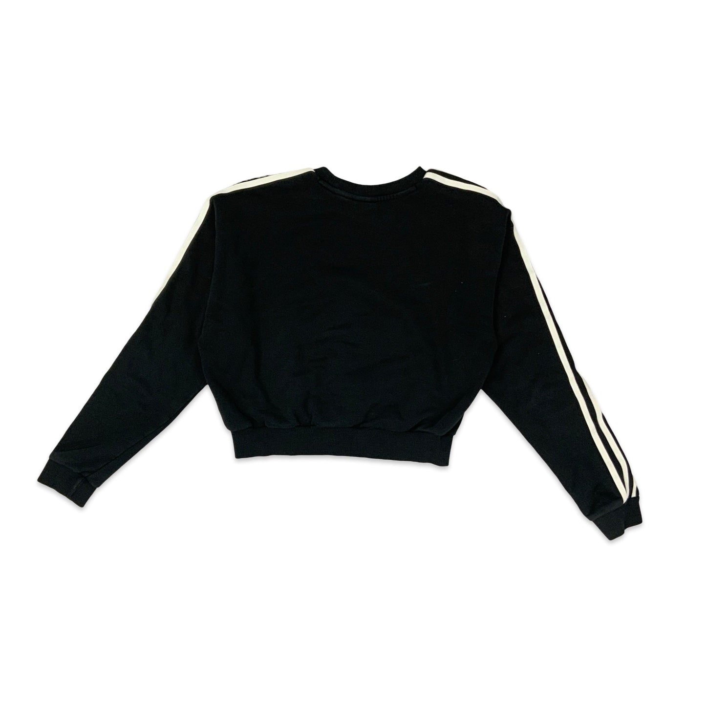 Preloved Black & White Adidas Cropped Jumper 10