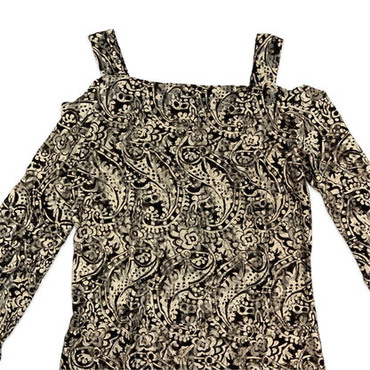 Y2K Brown & White Floral Sheer Dress 8 10