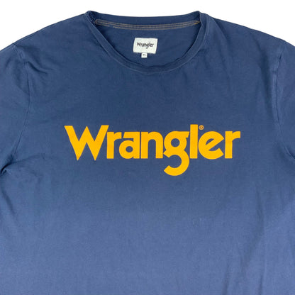 Preloved Navy & Yellow Wrangler Tee M L XL