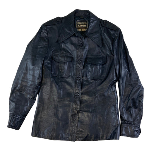 Vintage Genuine ‘Echtes Leder’ Leather Rind-Nappa Jacket S 10 12