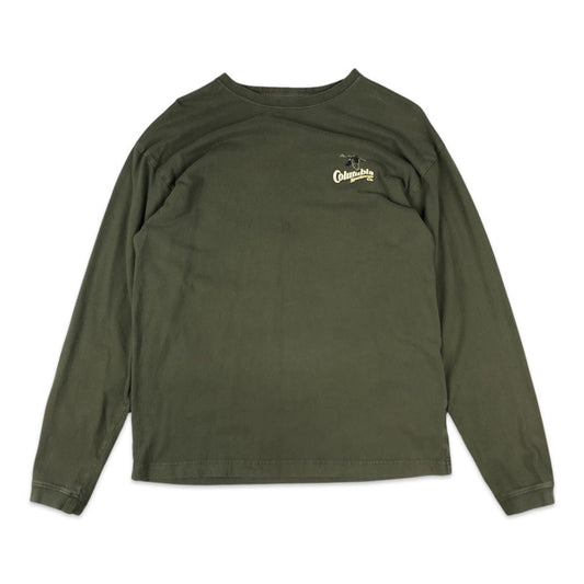 Columbia Long Sleeve Tee Graphic Print Green M