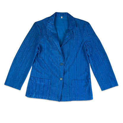 Vintage Blue Sparkly Blazer