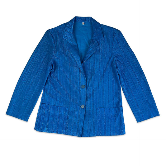 Vintage Blue Sparkly Blazer