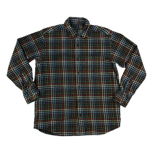 Vintage 90s Multicolour Plaid Corduroy Shirt L