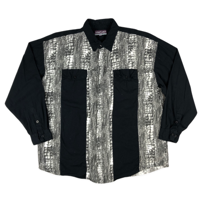 Vintage 90s Black and Grey Shirt 3XL