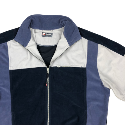 Vintage Lotto Blue and Grey Zip-up Track Jacket XXL