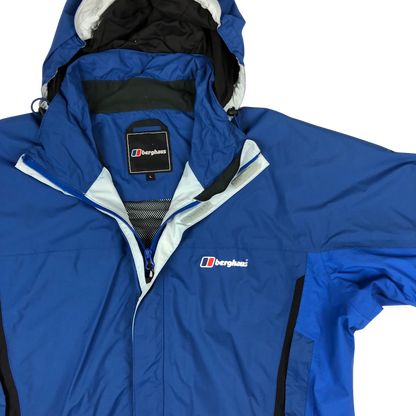 Preloved Berghaus Hooded Blue Raincoat L-XL