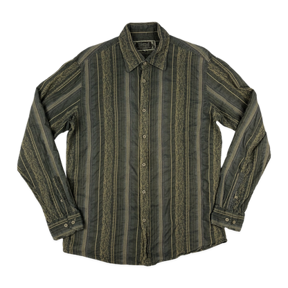 Vintage Y2K Floral Brown Shirt L