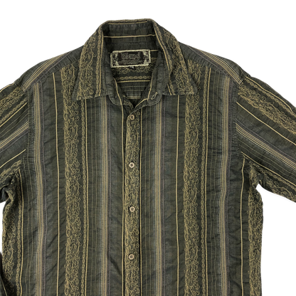 Vintage Y2K Floral Brown Shirt L