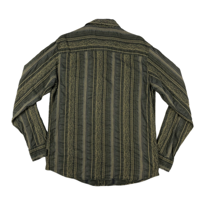 Vintage Y2K Floral Brown Shirt L