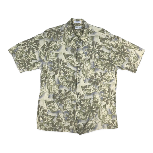 Vintage Pierre Cardin Abstract Print Green Shirt XL