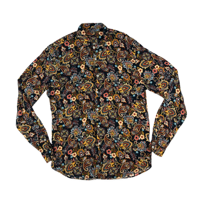 Vintage Multicolour Paisley Print Shirt M
