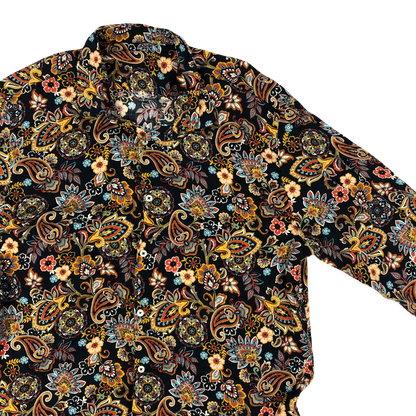 Vintage Multicolour Paisley Print Shirt M