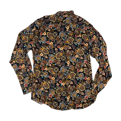 Vintage Multicolour Paisley Print Shirt M