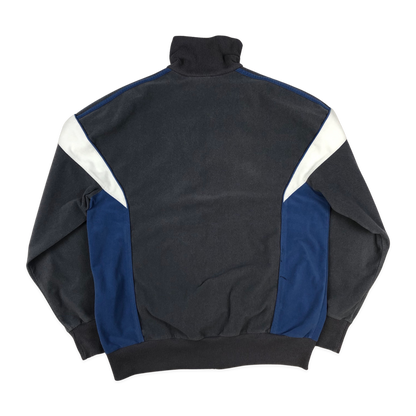 Vintage Y2K Adidas Blue and Grey Zip-up Track Jacket M
