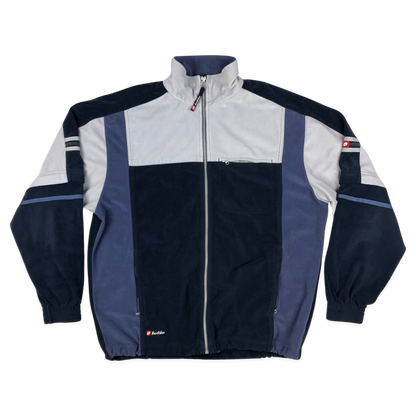 Vintage Lotto Blue and Grey Zip-up Track Jacket XXL