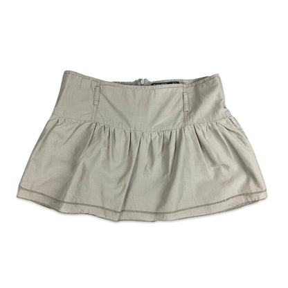Vintage Y2K Taupe Mini Belt Skirt 14 16