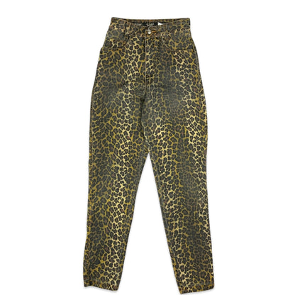90s Y2K Leopard Print High Waist Jeans 8