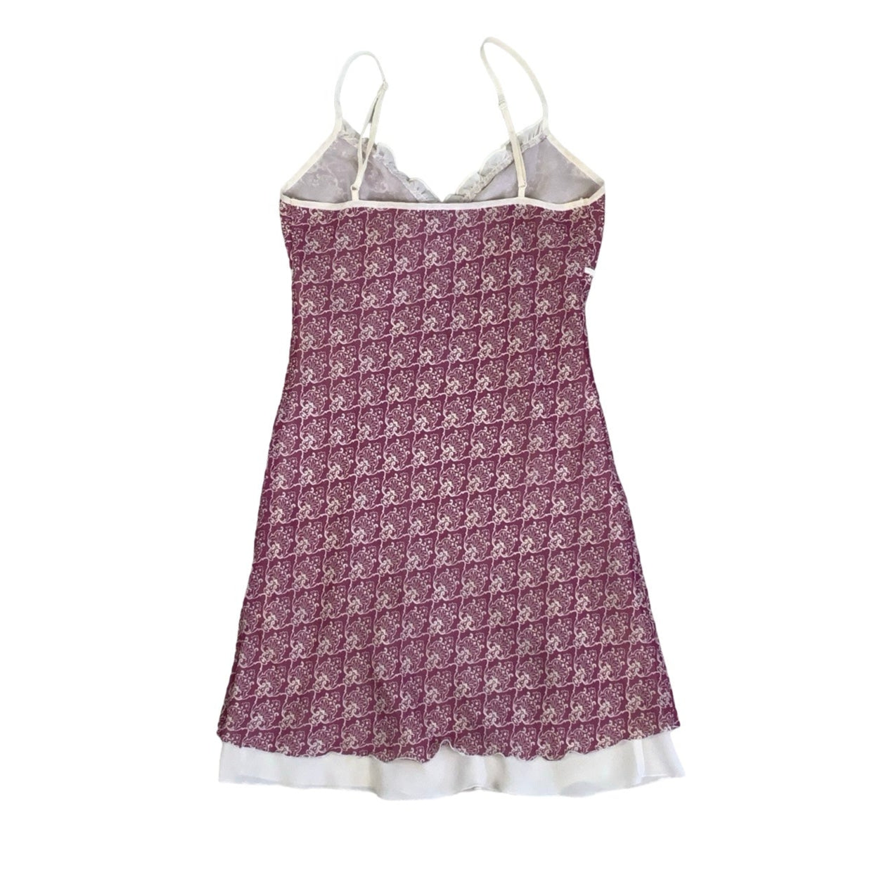 Vintage 90s Y2k ‘Etam’ Pink White Mini Slip Dress 8 10