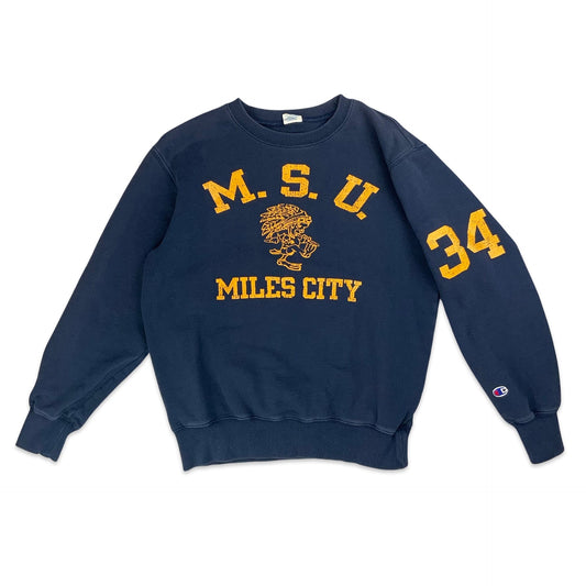 90s Navy Champion M.S.U Jumper M