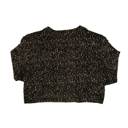 Vintage ‘Catwalk’ Black Gold Sparkle Crop Bolero Jacket 8 10 12
