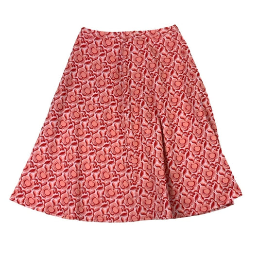 Vintage 60s 70s Peach Midi Circle Swing Skirt XS 8