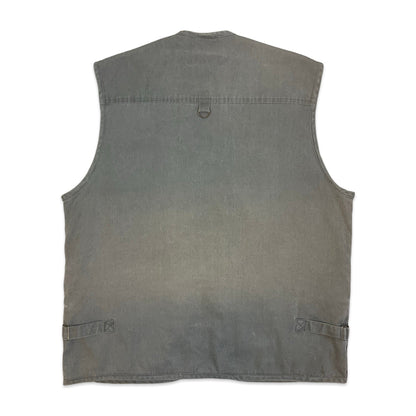 Grey Utility Fisherman Cargo Vest L
