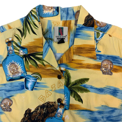 90s Cabo Wabo Tequilla Cropped Hawaiian Shirt 12 14