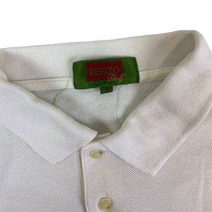 Vintage 90s Kenzo White Polo T-Shirt M