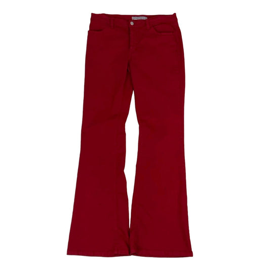 Vintage 70s 80s ‘Fornarina’ High Waisted Red Denim Flared Jeans 10 12
