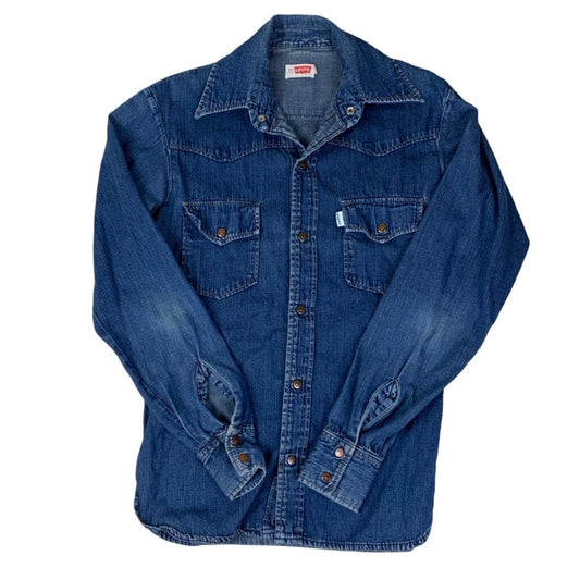 Vintage 80s 90s Levi’s Dark Blue Denim Shirt XS S