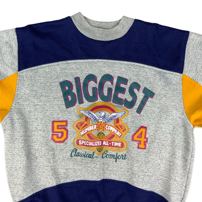 Vintage Grey Graphic Print Sweatshirt L