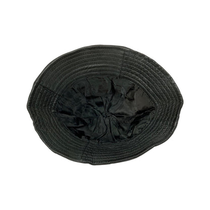 Vintage Black Leather Bucket Hat