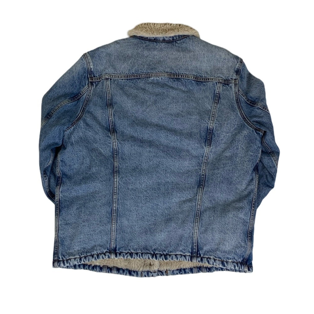 Vintage 90s Levi's Skateboarding Collection Sherpa Denim Jacket XL